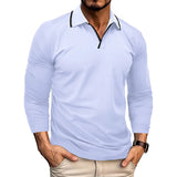 Spring Autumn New Fashion Turn-down Colla Long Sleeve Solid Polo Shirts Men's Clothing Casual Loose Button Korean Simplicity Top