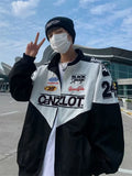 Retro Racing Jacket Men's High-end Motorcycle Jacket Spring Autumn Ins Fashion Brand Fashion Trend Embroidered Baseball Uniform