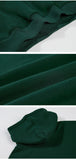Velvet Green Hooded Sweatshirt