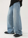Loose Fit High Street Hip-hop Jeans - Men's Casual Straight Leg Pants - Suitable for Street Wear, Cycling, Casual Fashion
