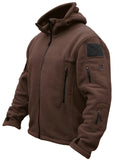 Windproof Fleece Jacket - Men's Cozy Hooded Coat - Zipper, Solid Color, Multiple Pockets for Autumn and Winter