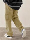 Men's Fashion Drawstring Flap Pocket Casual Pants, Multi-Pocket Design Comfortable and Stylish - Perfect for Hiking Street Outdoor Activities | Spring/Summer Apparel, Suitable for All Seasons