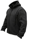 Windproof Fleece Jacket - Men's Cozy Hooded Coat - Zipper, Solid Color, Multiple Pockets for Autumn and Winter