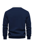 Fall & Winter Solid Color Fleece-Lined Shirt - Men's Casual Machine Washable with Button Detail
