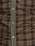 Men's Cozy Plaid Jacket - Casual Fall/Winter Button-Up with Lapel Collar