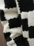 [Thick Polar Fleece Warm Jacket] Cozy Plaid Lambswool Jacket With Thick Polar Fleece Lining - Warm Winter Coat For Men And Women