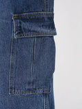 Men's Casual Jeans With Multiple Pockets, Straight Tube, Loose Fit, Slimming And Wide Leg Workwear Jeans, Street Hop, Street Dance, Skateboarding, Denim Pants