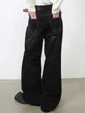 Men's Black Ripped Jeans - Distressed Denim, Loose Fit, Cotton Blend, Casual Streetwear for Skateboarding & Parties