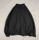 Gotmes Black White Striped Men's Shirts  Harajuku Men Casual Long Sleeve Shirt Tops Streetwear Man Oversized Blouse