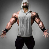 Mens Sleeveless Hoodies Fashion Casual Zipper Hooded Sweatshirt Men bodybuilding tank top sporting Shirt waistcoat vest gym