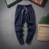 New Men‘s Jogging Pants Streetwear Loose Casual Cotton Linen Trouser Man  Harem Pants Harajuku Oversized Men Sweatpants 5XL