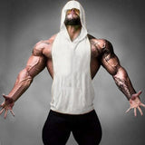 Mens Sleeveless Hoodies Fashion Casual Zipper Hooded Sweatshirt Men bodybuilding tank top sporting Shirt waistcoat vest gym