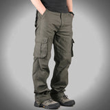 Men's Spring Multi Pockets Military Tactical Cargo Pants Male Outwear Army Straight Slacks Casual Long Trousers Plus Size 44