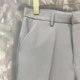five-point pants men's summer trend casual 5 points mid pants wild youth loose white suit shorts bermuda masculina