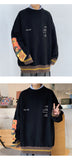Autumn Cotton Hip Hop Men Sweater Pullover pull homme Van Gogh Painting Embroidery Knitted Sweater Vintage Mens Sweaters