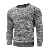 Cotton Pullover O-neck Men's Sweater Fashion Solid Color High Quality Winter Slim Sweaters Men Navy Knitwear