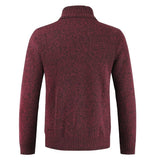 Autumn Winter Mens Sweater Fashion Brand Casual Sweater Stand Collar Cardigan Men Striped Slim Knitted Men's Sweatercoat
