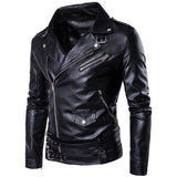 Motorcycle Pilot Leather Jacket Fashion Brand Men's Designer Punk Wind Oblique Zipper Design Men's Leather Jacket Coat