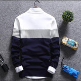 New Autumn Pullovers Men Fashion Stripe Causal Knitted Sweaters Pullovers Mens Slim Fit O Neck Knitwear Mens Brand Clothing
