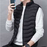 NEW Down Cotton Vest Boys' Light And Thin With Campshoulder Autumn And Winter Men'S Coat Korean Fashion Handsome Youth
