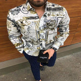 Men's shirt for men clothing social male Blouse Hawaiian long sleeve cardigan blouses and button up Luxury man wholesale