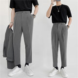 Summer Multi-color Suit Pants Men's Fashion Business Society Mens Dress Pants Korean Loose Straight Casual Pants Men Trousers