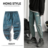Streetwear Cargo Pants Men Reflective Loose Hip Hop Casual Pants Mens Harem Pant Harajuku Jogger Sweatpant Men Trousers