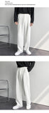 Men Suit Pants Solid Full Baggy Casual Wide Leg Trousers for Men Khaki Black White Japanese Style Streetwear Oversize Pants Man