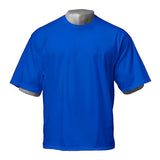 Mens Oversized Fit Short Sleeve T-shirt With Dropped Shoulder Loose Hip Hop Fitness T Shirt Summer Gym Bodybuilding Tops Tees
