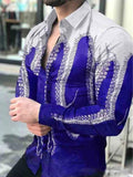 Gotmes Men Spring New Skull Print Shirt Men Fashion Trend Personality Casual Rhinestones Slim Long Sleeve Dress Shirt Men