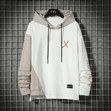 Japan Fashion Style Casual O-Neck Spring Autumn Black Hoodie Sweatshirt Men'S Thick Fleece Hip Hop High Streetwear Clothes