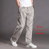 Large Size summer Men Cargo Pants Cotton Pocket Big size 8XL 9XL 3XL Summer Autumn Loose army green Casual Safari Style Pants