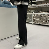 SPLIT WIDE STRAIGHT PANTS