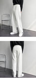 Men Suit Pants Solid Full Baggy Casual Wide Leg Trousers for Men Khaki Black White Japanese Style Streetwear Oversize Pants Man