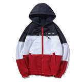 New Men's Hoodies Fashion Hooded Sweatshirts Spring Patchwork Zipper Coats Casual Sportswear Streetwear Cardigan Male