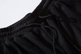 Men Hip Hop Black Cargo Pants joggers Sweatpants Overalls Men Ribbons Streetwear Harem Pants Women Fashions Trousers