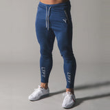 Men's Sports Gym Slim Fitness Jogging Pants Men's Casual Pencil Pants Pure Cotton Fashion Skinny Foot Zipper Sweatpants