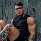 New Brand Bodybuilding Lndividual Design Tank Top Men Gyms-clothing Breathable Fitness Gyms Shirt Muscle Workout Tank Top