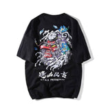 Cotton Cool Oversized T Shirt Gothic High Street Hip Hop T-shirt Men Women Summer Blouse Harajuku Loose Devil Tshirt Streetwear