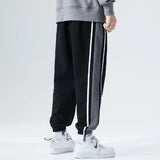 Side Striped Casual Pants Men Oversized Baggy Wide Leg Trousers Elastic Waist Streetwear Joggers Fashion Harajuku Men Pants 5XL