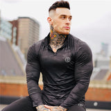 New Men's Long-sleeved Camouflage Fitness Spring Self-cultivation T-shirt Leisure Gym Fitness Quick-drying Sports Fashion Tops