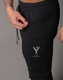 Men's Sports Gym Slim Fitness Jogging Pants Men's Casual Pencil Pants Pure Cotton Fashion Skinny Foot Zipper Sweatpants