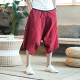 Men Harajuku Harem Pants  Mens Summer Cotton Linen Joggers Pants Male Vintage Chinese Style Sweatpants Fashions