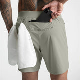 Summer New Gym Jogging Exercise Shorts Men's Sports Fitness Quick-drying Multiple pockets Running Shorts