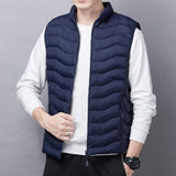 NEW Down Cotton Vest Boys' Light And Thin With Campshoulder Autumn And Winter Men'S Coat Korean Fashion Handsome Youth