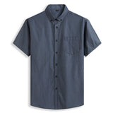 5 Color Summer Short Sleeve Shirt Men Loose Casual Classic Plaid Business Plus Size Shirts Male Brand Clothes 6XL 7XL 8XL 10XL