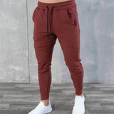 Spring and Autumn New Stretch Tight Jogging Pants Men's Running Black Pure Cotton Gym Sports Men's Fashion Street Fitness Pants