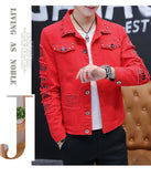 Gotmes Spring And Autumn Jeans Coat Men's Korean-style Fashion Students Handsome Versatile Jacket MEN'S Wear Summer New Style Cowb