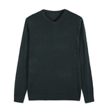 Autumn New Men's Thin Knit Sweater Business Casual V-neck Pullovers Classic Style Comfortable Slim Basic Sweater Male Brand