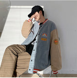 Spring and autumn corduroy jacket men's ins tide brand Harajuku style Korean style versatile handsome loose Baseball Jacket